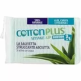 Cotton Plus SMAKE-UP ALOE VERA MAXI 50 pz. | STRUCCANTE NATURALE! Salviette struccanti asciutte brevettate, senza conservanti, 100% naturali!