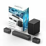 ULTIMEA 5.1 Dolby Atmos Sound Bar, Barra Soundbar TV Surround con Subwoofer Wireless, Soundbar Surround 3D, Altoparlanti TV Home Audio Regolabili in Surround e Bassi, Serie Poseidon D60, Modello 2023