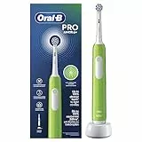 Oral-B Spazzolino Elettrico Ricaricabile Junior +6 Anni, Sensore di Pressione, Insegna un Corretto Spazzolamento, Utilizzabile con Disney Magic Timer, 1 Testina, 1 Spazzolino, Verde, Idea Regalo