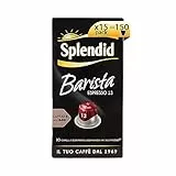 Splendid Capsule Caffè Espresso Barista, 150 Capsule in Alluminio, Intensità 13, Compatibili con Macchine Nespresso, 15 pacchetti da 10 capsule (totale 150 capsule)