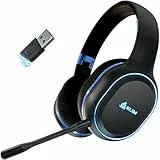 KLIM Lynx - NUOVE 2022 - Cuffie Gaming Wireless per PS4 PS5 Switch PC, Bassa Latenza, Cuffie Over Ear Bluetooth e Microfono + Leggero + Compatibili 3D Audio + Cuffie da Gaming RGB