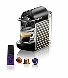 Krups Nespresso XN304TK Pixie - Macchina per caffè Espresso, Ricette Programmabili, 1260 W, Titan, 0.7 Litri