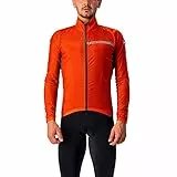 Castelli Squadra Stretch Giacca Sportiva, Uomo, Rosso (Fiery Red/Dark Gray), 3XL