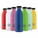 24Bottles Urban Bottle, Borraccia con Tappo 100% Ermetico Ecologiche senza BPA in Acciaio Inox, (1000ml, Tuxedo Black)