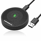 MONODEAL Microfono USB per Conferenza, Microfono per PC Video Conferenza, Registrazione, Skype, Classe Online, Giochi, Zoom, Plug & Play Compatibile con Mac Windows PC