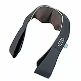HoMedics Massaggiatore Shiatsu in Gel per Collo, Cervicale e Spalle, Massaggiatore Elettrico Portatile con Funzione di Riscaldamento per Massaggio Cervicale, Batteria Ricaricabile, Comandi Integrati