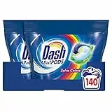 Dash Pods Detersivo Lavatrice In Capsule, 140 Lavaggi (2x70), Salva Colore, Maxi Formato, Mantiene Vivaci i Colori Dei Tuoi Capi, Efficace Anche a Bassa Temperatura