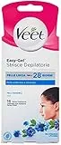 Veet Strisce Depilatorie Viso per Pelli Sensibili