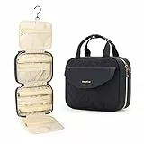 Omnpak Borsa da viaggio da toilette da viaggio, borsa da toilette da appendere, borsa per cosmetici con gancio rotante in metallo, borsa impermeabile per il trucco, borsa per il lavaggio