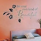 28X56cm Be Your Flower Leaf English Saying Vinyl Wall Art Decal Home Decor Adesivi murali fai da te