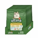Ultima Appetito difficile Trota - Crocchette per gatti - Confezione da 8 x 800g - Totale 6,4kg
