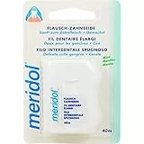 meridol Filo Interdentale Spugnoso Cerato 1 Pezzo, 40 Metri I Delicato Sulle Gengive I Gusto Menta Fresca I Pulizia Delicata I Aiuta a prevenire le carie e problemi gengivali