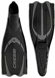 Cressi Pluma Fins, Pinne di Alta Qualita per Immersioni, Apnea, Snorkeling Unisex Adulto, Nero/Argento, 41/42 EU