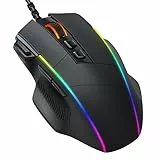 Mouse Gaming, Dacoity Mouse RGB Ergonomico da 8000 DPI (5 livelli), 8 Pulsanti Programmabili, 7 Modalità di Illuminazione RGB Personalizzabili, Mouse con Filo USB per PC, laptop, MacBook