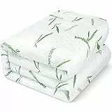 Utopia Bedding Coprimaterasso in Viscosa Impermeabile di bambù - Matrimoniale (160 x 200 cm), coprimaterasso Premium, Traspirante, Stile Aderente Elastico tutt'intorno