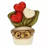 THUN - Vasetto Porta Fortuna con Cuori - Ceramica - Bomboniere - 4,6x3,5x 6 cm h