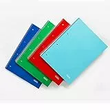Favorit cf.5 Quaderni Spiralati A4, A Righe, Carta 80g/Mq, 1 rosso, 1 blu, 1 verde, 1 turchese + 1 colore a rotazione