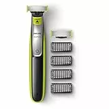 Philips QP2530/30 OneBlade, Rade, Regola e Rifinisce con 4 Pettini Regolabarba e 1 Lama di Ricambio Inclusa