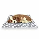 Nobleza Materasso per Cani in Flanella, materassino per Cuccia Reversibile (Caldo e Freddo), Lavabile in Lavatrice, materassino per Cani Adatto a Cani di Taglia Grande e Piccola, Grigio,L70*W55CM