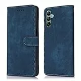 MIKULLE Cover Samsung Galaxy A04S Libro Custodia in Magnetica Flip PU Portafoglio per Samsung Galaxy A04S- Blu