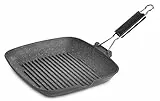 Lagostina Speciali Antiaderenti Grill, Alluminio Pressofuso, Grigio, 28 x 28 cm