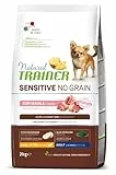 Natural Trainer Sensitive No Grain Cibo per Cani Small&Toy con Maiale e Patate- 2kg