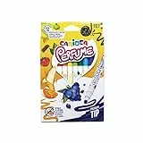 Carioca Pennarelli Perfume, 12 Pennarelli Profumati con Inchiostro Profumato e Lavabile, Profumazioni di Aromi Naturali, Anallergici, Adatti per Bambini, Pennarelli con Punta Bloccata