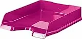 HAN 10275-96 VIVA - Vaschette portacorrispondenza, formato DIN A4/C4, impilabili, lucide, con clip, 5 pz, colore: Rosa