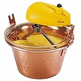 ARDES | AR24AM60 Paiolo In Rame Diametro 26cm Mescola Polenta Marmellata, Ardes Paiolo Mescolatore con Motore Elettrico, Attacco a Baionetta Pulizia Facile, Girapolenta Elettrico in Rame 4/7 Porzioni