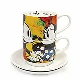 Egan PWM02I/V Set Tazze Caffe, Modello Sweet Love, Porcellana, Verde, 2 unità (Confezione da 1), 80ml