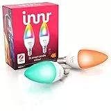 innr E14 Color Lampadina LED, funziona con Philips Hue*, Alexa & Google (Hub Richiesto) Dimmerabile, RGBW, 2-Pack, RB 251 C-2