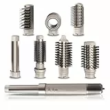 Cecotec Spazzola ad aria per asciugacapelli, modellatore lisciante, multifunzione, 8 in 1, Bamba AirGlam W. 1400 W, tecnologia Coanda, 3 velocità, 3 temperature, controllo intelligente del calore,