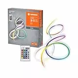 LEDVANCE Strisce LED NEON FLEX 2M, bianco, 4.7 W, 45LM, trollo del colorante RGB, distribuzione luce omogenea, nessione USB, lunga durata, montaggio semplice, uso interno, classe di protezione IP20