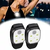 Delamiya Luci da Corsa Notturne, Lampada Frontale a LED con Clip, Mini Luce di Sicurezza, USB Ricaricabile, Luce di Sicurezza per Bambini 4 Modalità, Adatto per Corsa, Ciclismo, Dog Walking, Campeggio