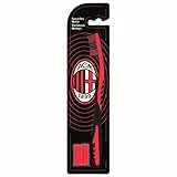 AC Milan - Spazzolino Naturaverde con Setole Medie per Bambini, Confezione da 1, Unisex
