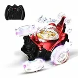 kizeefun Auto Giocattolo telecomandata, Auto Giocattolo da Ragazzo e Ragazza ruotabile a 360 ° a Doppia modalità con Telecomando, Luce Anteriore e Posteriore a LED, Cavo USB