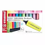 Stabilo Evidenziatore BOSS ORIGINAL Desk-Set - 10 Colori assortiti 5 Neon + 5 Pastel