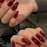 Neckon San Valentino bara lunghe unghie finte rosse chiodo finte ballerina acrilico stampa su unghie copertura completa bastone su unghie 24 pezzi per donne e ragazze