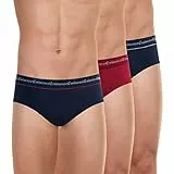 Eminence - LOT DE 3 SLIPS TAILLE BASSE, Slip da uomo, Multicolore (Mehrfarbig (marine/rouge/anthracite)), XXXX-Large (Taglia produttore: 8/XXXXL)
