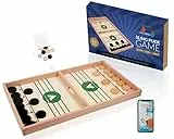 AUTERRE® Gioco in legno - [55 X31X3 cm]- Sling puck game -Taglia grande - gioco da tavola per bambini - hockey da tavolo - Interazione Parenti Figli : Incluso ebook con le regole del gioco