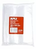 APLI - Confezione di 100 sacchetti di plastica richiudibili 160 x 220 mm