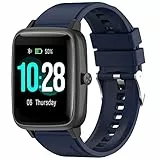 Kobmand Cinturini Compatibile con GRV Smartwatch Uomini e Donne,Fascia per Orologio da 22 mm Fascia Sportiva Morbida per Lo Smartwatch GRV (Blue)