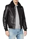 Schott nyc Lc2412 Giacca di Pelle, Pelliccia Nera/Nera, X-Large Uomo