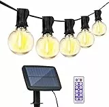 Tomshine Catena di luci a energia solare, per esterni, 5,5 m, 12 + 1 LED, con telecomando, IP65, impermeabile