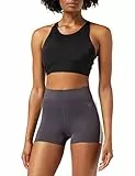 AURIQUE Pantaloncini da Corsa con Banda Laterale Donna, Grigio Ferro, 44