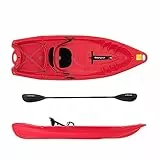 Kayak - canoa Atlantis AKY rossa - cm 240 - pagaia e schienalino -adulto + bambino