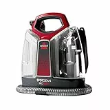 BISSELL 36988 SpotClean ProHeat Pulitore Portatile per Tappezzeria, Smacchiatore Multisuperficie per Moquette, Tappeti, Scale e Auto, Rimuove lo Sporco, Liquidi e Macchie, 330 W, 74 dB, Titanio/Rosso