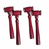 POPETPOP 5Pcs Giudice Martello Giocattolo Giudice Gavel Costume Accessorio Legno Martello per Bambini Martelletto Giocattolo Costume Puntelli per Il Compleanno di Natale Sipplici Cosplay