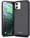 Cover Batteria per iPhone 11,Ekrist 6800mAh Cover Ricaricabile Custodia Batteria Cover Caricabatterie Battery Case per iPhone 11 [6.1''] Cover Esterna Portatile Caricabatterie Charger Case Power Bank