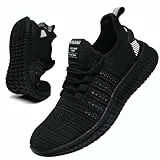 Scarpe da Corsa da Uomo Scarpe da Ginnastica in Gomma Nera per Scarpe da Ginnastica alla Moda, Palestra, Tennis, Casual, Sport, Lavoro e Jogging (Bianco Nero, Numeric_50)